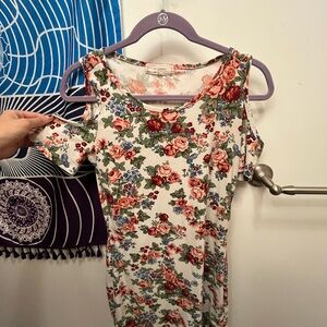 Floral Cold Shoulder Dress